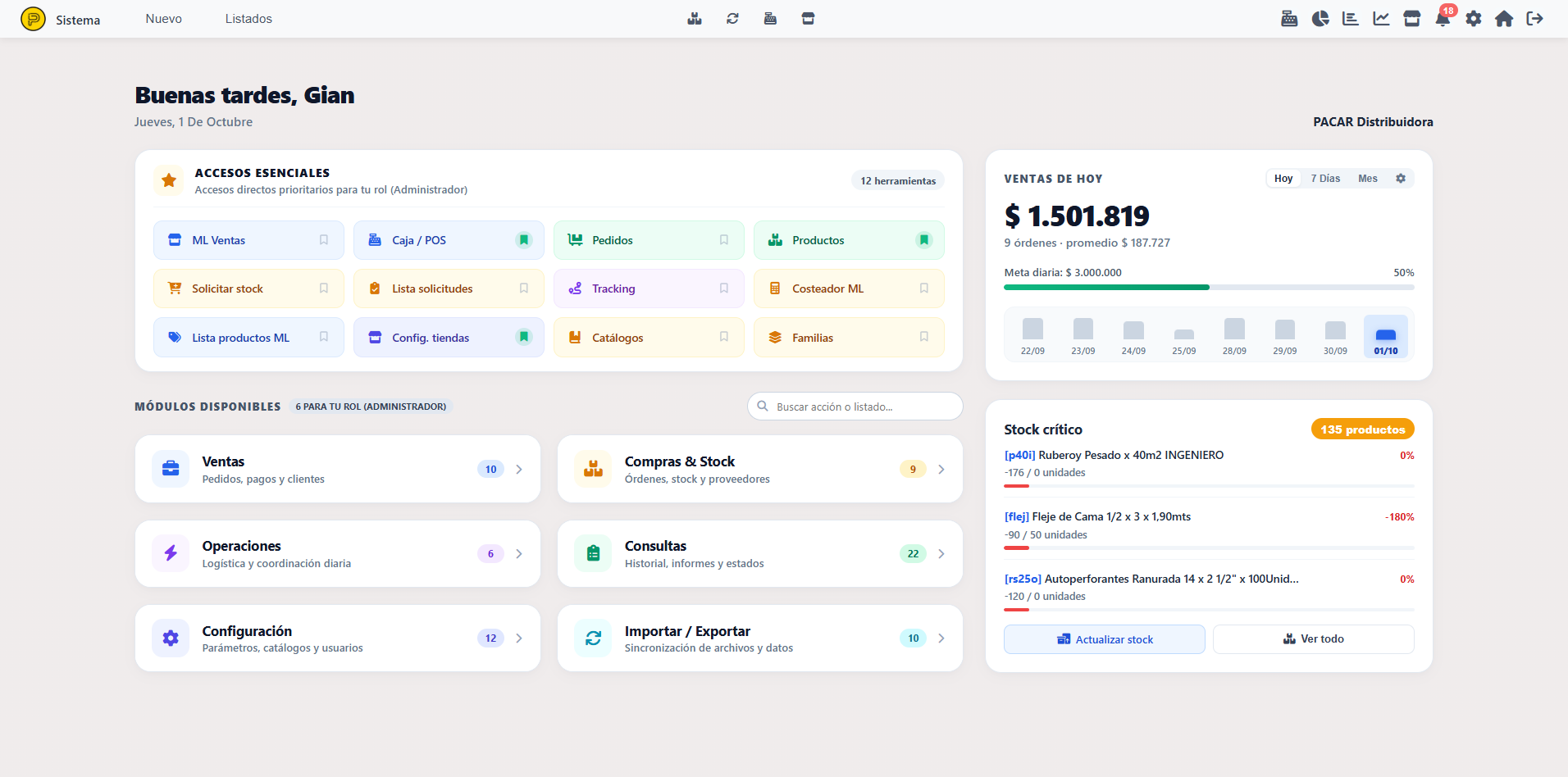InsumoMG Sistema de Gestión